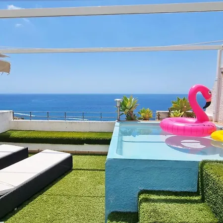 Terraza Con Piscina Privada Y Vistas Al Mar * Benidorm